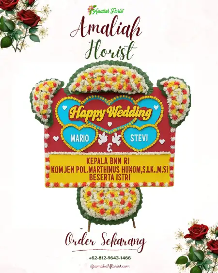 Papan Bunga Pernikahan Peso